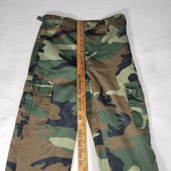 Military Pants Womens Size 16 Woodland Camo Combat Trousers US Army Y2k Green - Picture 8 of 13